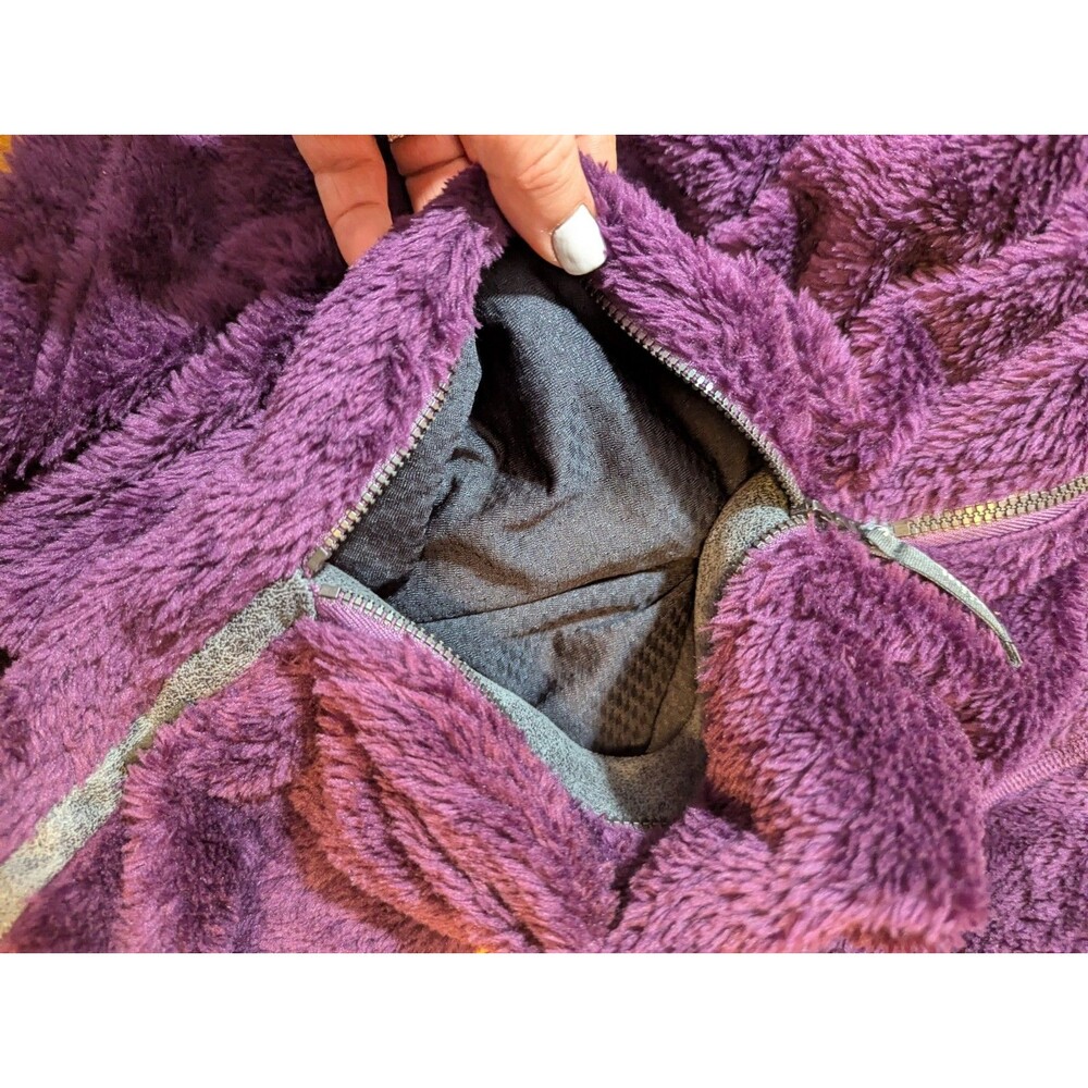 NWT KÜHL Flight Jacket Women's Large Purple Fleece Veste 2041 Hooded Coat Soft - Picture 9 of 10
